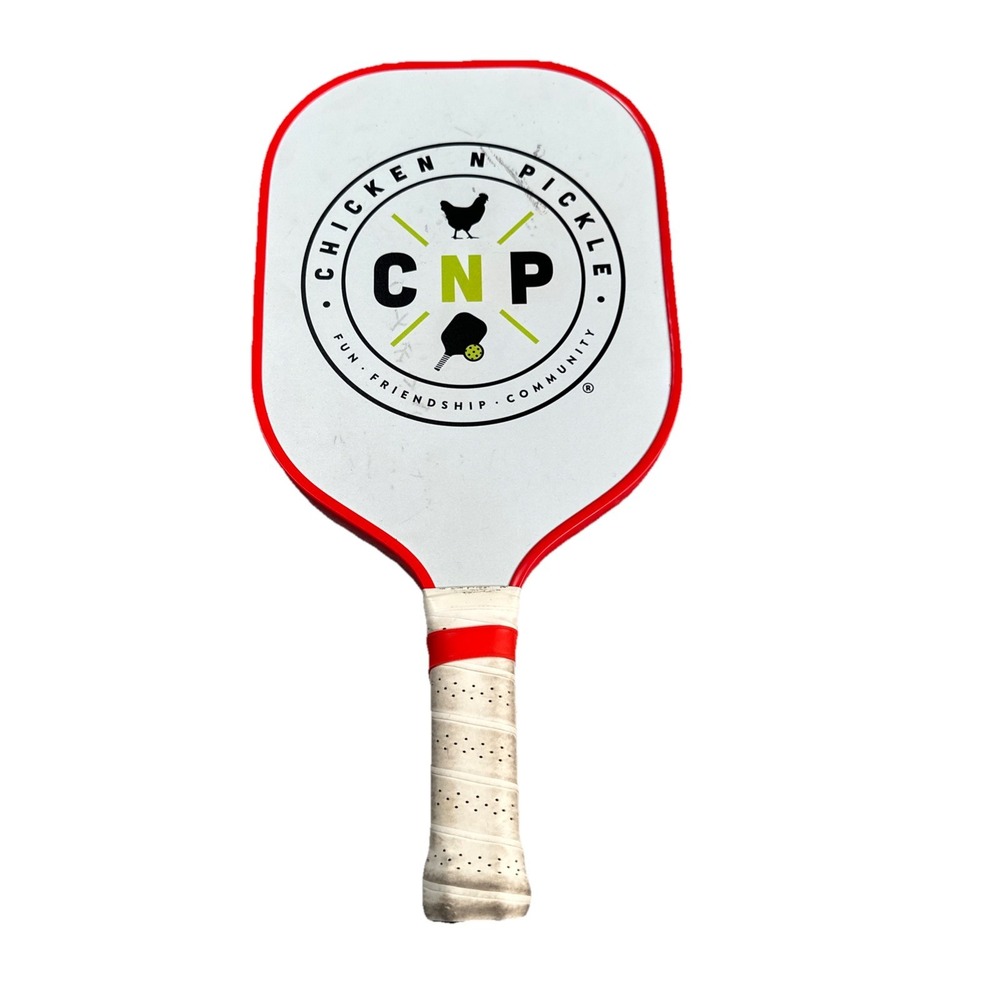 TAILWAG CHICKEN N PICKLE MINIMA CARBON PICKLE BALL PADDLE White Red